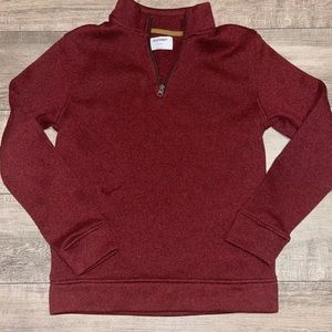 Women’s Old Navy 1/4 Zip Mock Neck Long Sleeve Burgundy Sweater Sz XL 14-16